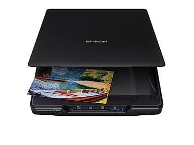 Epson Perfection V39 II Scanner Couleur à Plat pour Photos et Documents avec résolution Optique de 4800 dpi, numérisation vers Le Cloud, Alimentation USB et Couvercle Amovible Haute Hauteur