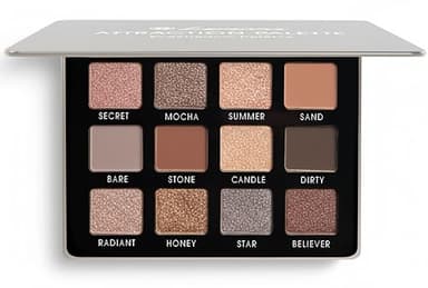 Fard À Paupière Palette Maquillage Yeux - Nude Smokey Eyes 12 Couleurs Shimmer Mat Ultra Pigmenté - Palette D'ombres À Paupières De Voyage Avec Miroir