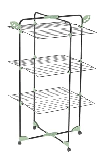 Colombo Alpina 30 - Séchoir à Linge Tour Modulable 30m - Étendoir sur Pied avec roulettes & Porte-Cintres - Structure Acier Antirouille, Pliable et Compact - Fabriqué en Italie - Capacité 11kg