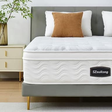 SZsuilong Matelas 180x200, 30 cm Épaisseur H3 H4 Matelas Hybride avec Memoire de Forme et Ressorts Ensachés Indépendants, Haute Resilience 7 Zones Parfait Soutien Ultra Respirante Certifié Oeko-Tex