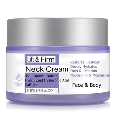Crème raffermissante Cou avec des CollagèNe et du Rétinol, Anti-Rides Cou pour Femmes, Crème Cou Anti Age, Neck Firming Cream, crème double menton, Lifting, Raffermissement Et Hydratation