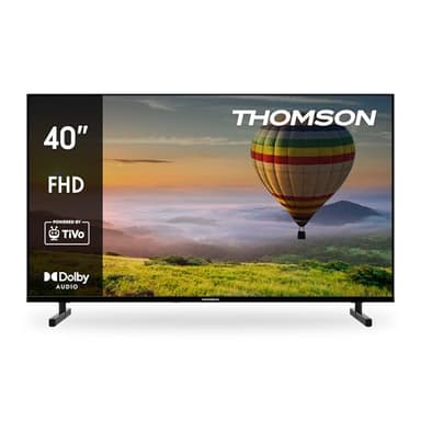 THOMSON 40 Pouces (101 cm) Full HD LED Smart TV, Wi-FI, Commande vocale, HDR10, Dolby Audio, Triple Tuner (Câble-Satellite-TNT), HDMI, USB, 1.5GB RAM, 8GB Flash – 40FT2S15