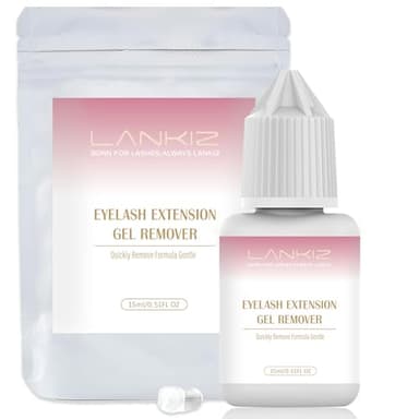 LANKIZ - Retrait de colle pour extensions de cils, formule à dissolution rapide pour extensions de cils, sûre pour tous les types de colle, élimination sans résidus pour les artistes professionnels et