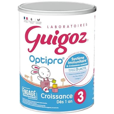 Guigoz OPTIPRO 3 Lait de croissance en poudre de 1 à 3 ans - Boîte de 830g