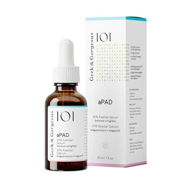 Geek & Gorgeous aPAD – Sérum dérivé azélaïque à 20%, unifie le teint, normalise la production d'huile et calme la peau – tous les types de peau, y compris sensibles, 30 ml