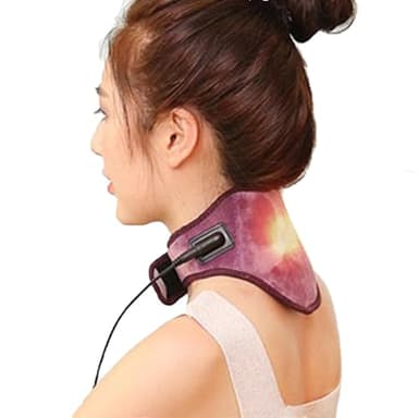 YJZQ Minerve Chauffe Nuque USB Cervicale Chauffante 5 Modes - Température Contrôle 40℃ à 54℃ et Temps réglable 15Min à 60Min Support de Cou Ajustable pour Aider Soigner Douleur Tour de Cou 64CM