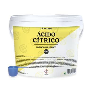 PLANTAWA Acide Citrique Powder 2,5kg | Acide citrique poudre menager pour la cuisine, la salle de bain et le jardin | 100% pur et polyvalent. Nettoyant universel