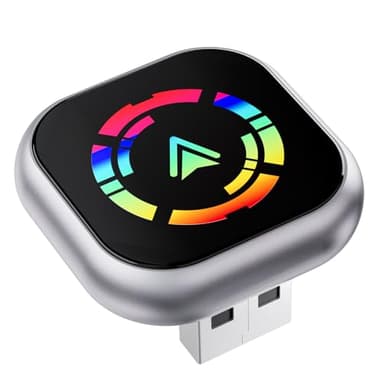 Adaptateur CarPlay & Android Auto sans Fil 2 en 1, 2025 Mini Nouveau CarPlay sans Fil, Plug & Play avec USB-C, Reconnexion Automatique, Bluetooth 5.3 et WiFi 5.8GHz, Compatible iOS 10+, Android 11+