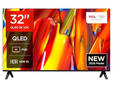 TCL 32V5C – TV QLED Direct LED Smart Full HD 32" avec Android TV & HDR - Compatible avec Google Cast & Google Home, Design Mince