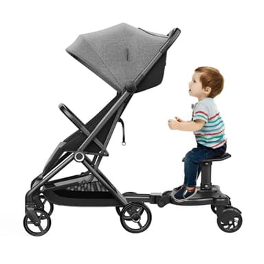 Marche pied poussette universel, skateboard avec siège, repose-pieds buggy board, planche poussette universelle, pour poussette universelle (25 kg)