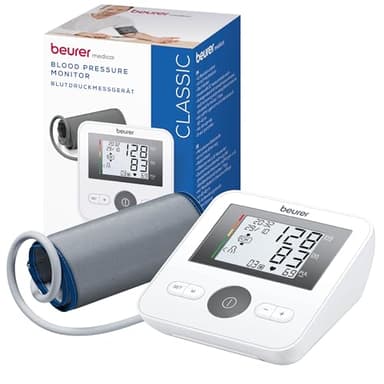 Beurer BM 27 Tensiomètre à bras avec contrôle de position du brassard, cliniquement validé, brassard 22-42 cm, indicateur de risque, détection d'arythmie, transfert de données vers Apple Health