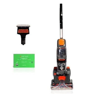 DUSTGO - Dustgo Max, Shampouineuse Tapis/Moquettes, Canapé & Matelas – 800W, Double Réservoir 2,6L/1,3L, Brosse Turbo Rotative, Tuyau Flexible, Câble 7,2 m – Détergent Offert.