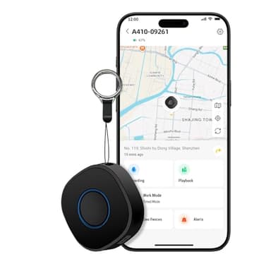 Mini Traceur GPS, A410 avec Bouton SOS, Suivi GPS en Temps Réel | GEO-Fence | Alerte Batterie | pour Enfants | Personnes âgées | Chiens - Abonnement Requis