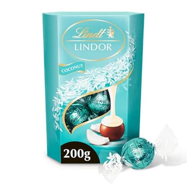Lindt - Cornet LINDOR - Chocolat à la Coco - Cœur Fondant, 200g