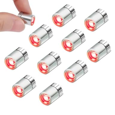 10 Pièces Mini Lampe LED, Petite LED a Pile, Mini Lumière Maison de Poupée, Lampe LED Miniature pour Décorations de Fête, Vitrines, Bricolage, Éclairage de Maison de Poupées (Rouge)