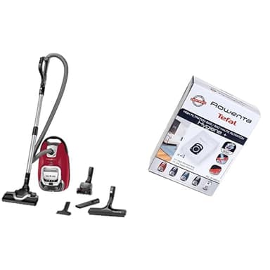 Rowenta Silence Force Aspirateur avec Sac Silencieux, Performant, Capacité 4,5 L & Lot de 4 Sacs Hygiène+, Compatibles avec Les aspirateurs traineau Compact Power, Power XXL