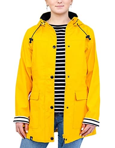 Breizh Ocean - Ciré Femme Imperméable - du XS au 4XL - Création Française GUIDEL - Manteau Femme à Capuche - Veste Imperméable avec Couture Impermeable
