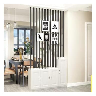 Lattes en Imitation Bois pour Claustra, séparateur de pièce Autonome Moderne – 70 à 230 cm de Haut, pour entrée, Restaurant, Bureau, Colonne décorative(6root,120cm/47.2in/3.93ft)
