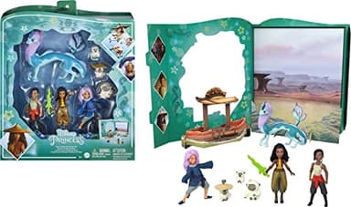 Mattel Princesses Disney Coffret Livre d’Histoires Raya et le dernier dragon avec 7 personnages, petites poupées, figurines et accessoires, Jouet Enfant, Dès 3 ans, HLX24