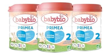 Babybio - Lait Infantile - Primea 2ème Âge - 800g - dès 6 Mois - BIO - Fabriqué en France - Sans Huile de Palme - Lot de 3