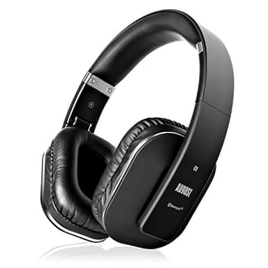 August EP650 - Casque Bluetooth sans Fil 4.2 aptX Low Latency - Circum Auriculaire, Micro Léger Pliable Confortable NFC - Casque Audio Homme Femme Compatible iPhone Android TV Ordinateur Sport - Noir