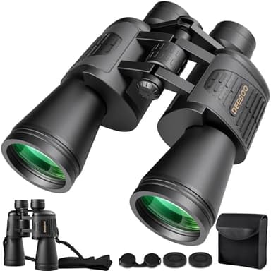 Jumelles pour Adultes Haute Puissance – 20 x 52 HD Grande Vue avec Faible lumière Claire – Jumelles Professionnelles pour Observation des Oiseaux, Chasse, Observation des étoiles, Football, Voyage,
