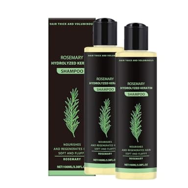 Shampoo à la romarin pour la repousse des cheveux pour femmes et hommes, Shampooing naturel épaississant et fortifiant avec kératine hydrolysée contre les cheveux qui s'éclaircissent et la chute des