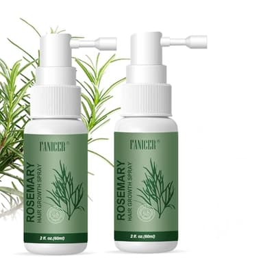 Serum Pousse Cheveux,Spray à Huile Essentielle De Romarin Pour La Croissance Des Cheveux,Growth Hair Oil,Huile de Pousse Cheveux Très Rapide,pour les Femmes et les Hommes (2X 60ml)