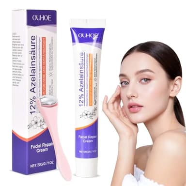 Crème d'Acide Azélaïnique 12%, Azélaïque Sérum Efficace Coins Contre Rosacée, Anti-Pigment Spots Facial Sérum Hyaluronic Acide, Formule Apaisante pour Tous Types De Peau, Idéal pour Peau Sensible-20g