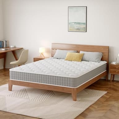 DEWINNER Matelas Ressorts Ensachés 160x200x20cm, Matelas de lit d'adulte,Matelas à Ressorts ensachés et à mémoire de Forme, Dureté Moyenne, Matelas 7 Zones, Soutien Parfait?Livraison sous Vid