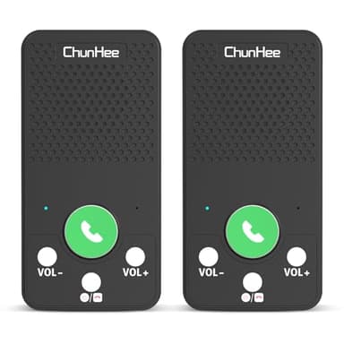 ChunHee Système d'interphone sans fil pour la maison, le jardin, le garage, l'étage, les affaires, les bureaux (lot de 2)