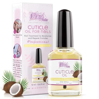 Huile Cuticules Ongles des Mains et des Pieds 12ml Professionnelle - Huile Coco Fragance Hydratante et Régénérante pour les Cuticules des Mains et des Pieds, Apporte Soulagement et Fraîcheur