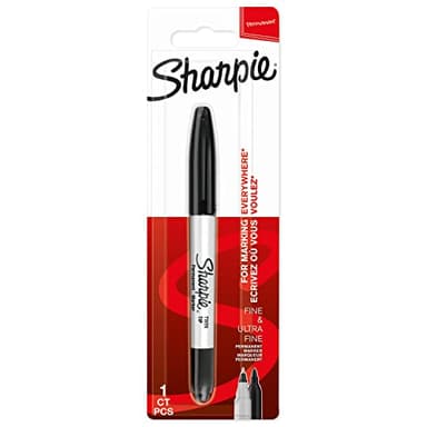 Sharpie marqueur permanent | pointe double | noir | Lot de 1