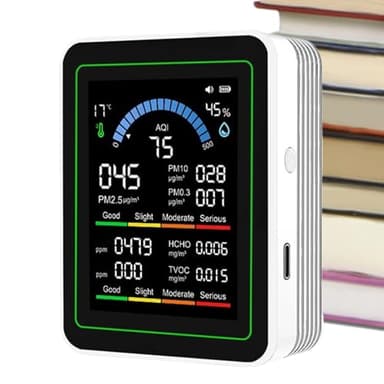 yybng Moniteur De Qualité De L Air | Detecteur Moniteur Qualite Air Interieur | Capteur de Détection pour Maison Chambre Bureau | pour Chambre Pièce Maison Bureau Intérieur Et Extérieur