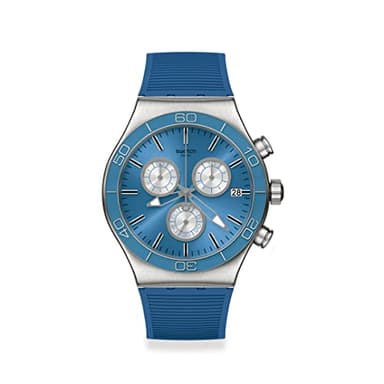 Swatch Montre New Irony Chrono YVS485 BLUE IS ALL, bracelet