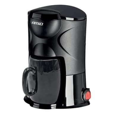 AMiO Machine à café automatique Cafetière avec tasse (12v/170w) Noir avec prise voiture Prise allume-cigare