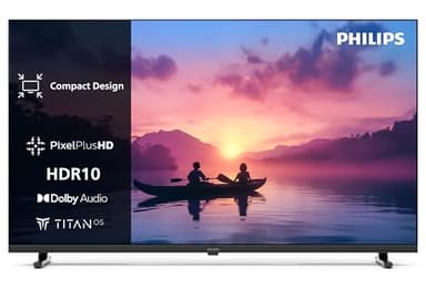 Philips Smart TV LED 32PHS6000 2K HD - Écran 32 Pouces avec Pixel Plus, Plateforme Titan OS et Son Dolby numérique, Compatible Alexa et Assistant Vocal Google