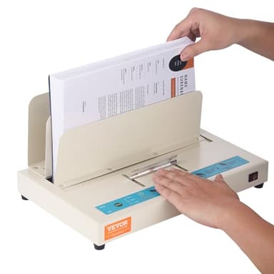 VEVOR Thermorelieur A3 (Bord Court)/A4/A5 Capacité 500 Feuilles, Relieuse Thermique Épaisseur Maximale de Reliure 50 mm, Machine à Relier Électrique avec Détection Optique Infrarouge, pour Bureau