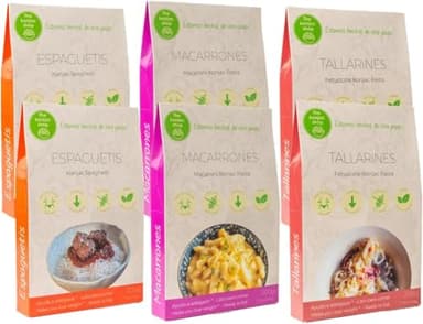 The Konjac Shop - Pack de 6 x 270g - Pâtes Shirataki Sans Gluten - Faibles en Calories et Glucides - Idéales pour Végétalien, Céto et Low Carb