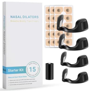 Ecarteur Nasal Anti Ronflement Efficace Puissant, Bande Nasale Magnétique Ajustement, Forte Tenue pour Le Sport & Meilleure Qualité de Sommeil, Meilleure Respiration En Cas de Nez Bouché (BLACK)