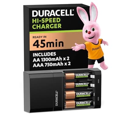 Duracell Chargeur Piles Rechargeables Rapide 45 minutes