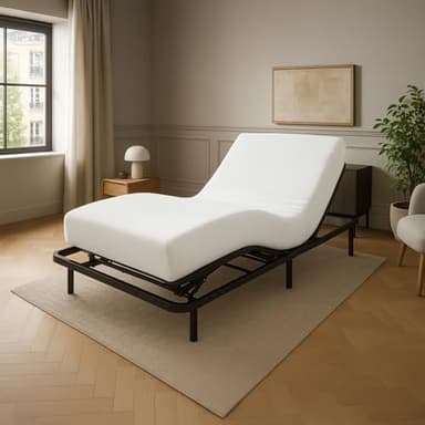 SAMPUR - Matelas Visco Dream pour Lit Electrique - Mémoire de Forme et Mousse Haute Résilience - Soutien Mi-Ferme et Accueil Moelleux - Epaisseur 18 cm (80 x 200 cm)