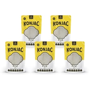 USUI Riz de Konjac 5 pièces – Nouilles Shirataki Konjac | Low Carb | Keto | sans gluten | faible en calories | pâtes de régime (5×270g)