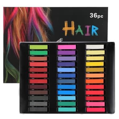 36 couleurs pastel tendres – Set de crayons pastel pour artistes, idéal comme craie pour tableau et craie pour cheveux pour enfants – Parfait pour le dessin, la peinture et la coloration des cheveux.