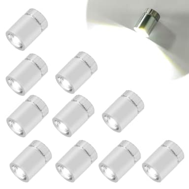Yuio 10pcs Mini Lumières LED, Mini LED a Pile, Petite Lampe LED Maison de Poupée, Miniature Lampes Jouets Accessoires pour Décoration de Fête, Construction de Modèles Bricolage(Lumière Blanche)