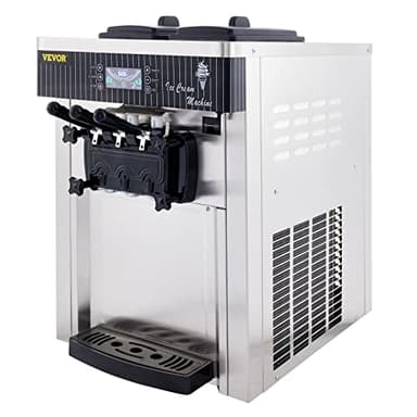VEVOR Machine à Crème Glacée de Table 6L*2,Machine à Glace et Sorbetière Commerciale 2+1 saveurs, Ice Cream Machine 2,2KW Pour Restaurants/Cafétérias/Fast-foods
