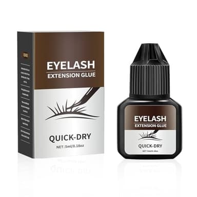 MOLZINY Colle Extension de Cils Adhésif de Greffe Faux Cils Colle Lashes Glue 1-2 Sec Temps de Séchage 6-7 Semaines Rétention Super Hold la Meilleure Colle Imperméable Pour Salon Tenue Longue Durée