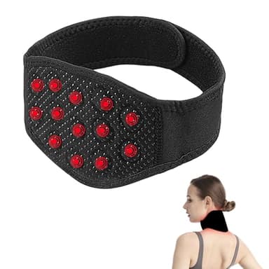 Minerve Auto Chauffante,Minerve Cervicale Chauffante,Chauffant Attelle Cervical avec 13 Tourmaline Aimants,Minerve en Tourmalin,Ceinture de Cou Auto-chauffante en Tourmaline pour Soulagement Douleurs