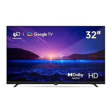 FPD Smart TV 32 Pouces HD 720p LED Google TV avec Google Play et Google Cast intégrés, HDR 10, Dolby Audio, télécommande vocale, Streaming TV en Direct (série Palette, CG32-P3, modèle 2025)