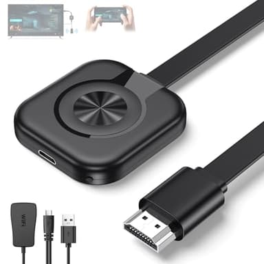 HDMI sans Fil,4K Wireless HDMI Dongle,Récepteur HDMI sans Fil 2.4G,Miracast HDMI Dongle pour Android/OS/Windows/Mac OS TV, Ordinateur Portable/Tablette/Téléphone, Streaming vidéo Facile et Rapide